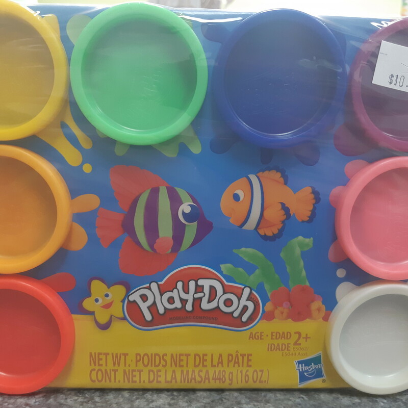 8 Pack Assorted Colours, 2+, Size: Playdo