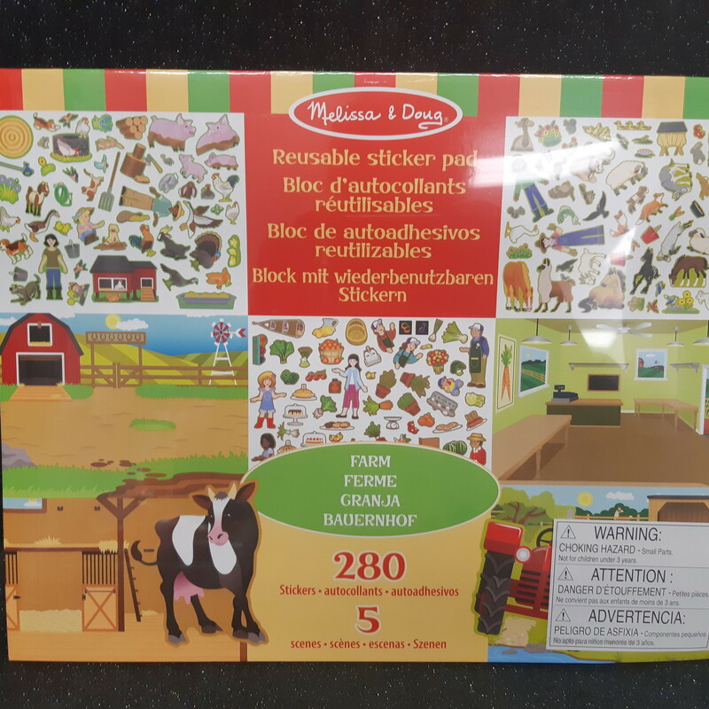 Reusable Farm Sticker Pad, 280 Piec, Size: Stickers