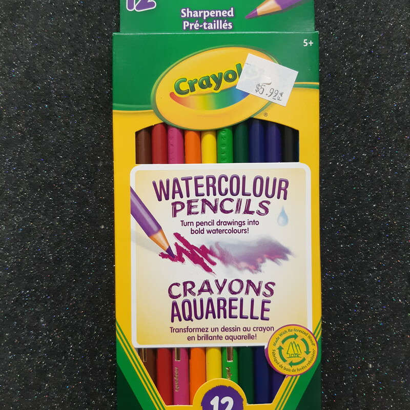 Watercolour Pencils, Set Of12, Size: Arts