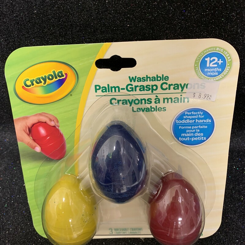 Washable Palm Crayons, 12+ Mos, Size: Arts