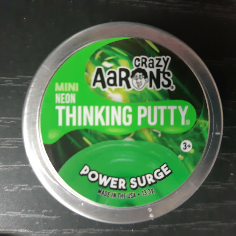 Boost your energy levels with Power Surge Thinking Putty. Its neon green hue is sure to charge your battery levels.