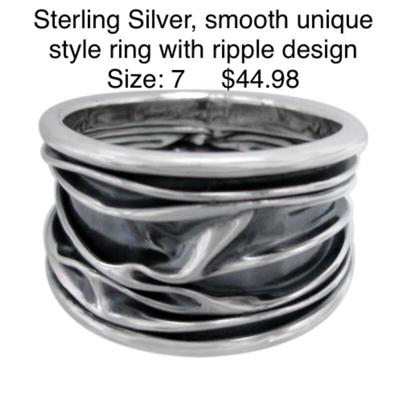 Smooth Unique Ripple Ring