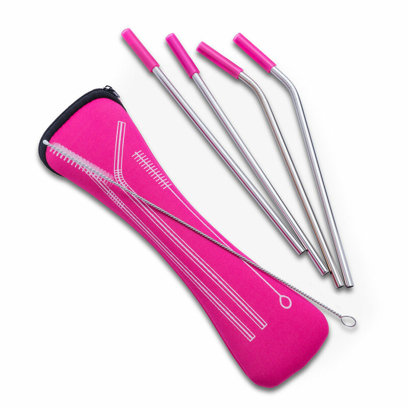 Reusable Straws In Pouch