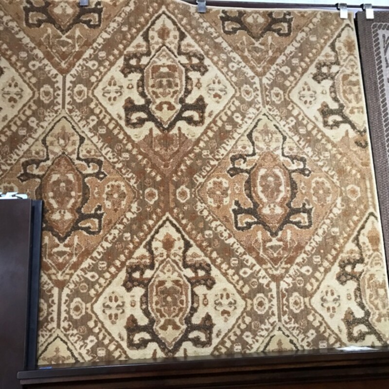 Tan Patterned Rug, Size: 5x8