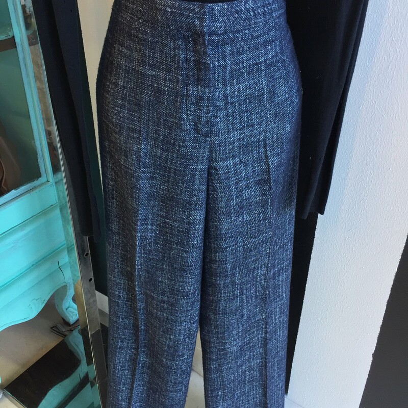 Agnona tweed pants, blue and white, size 6. Like new, retail: $900