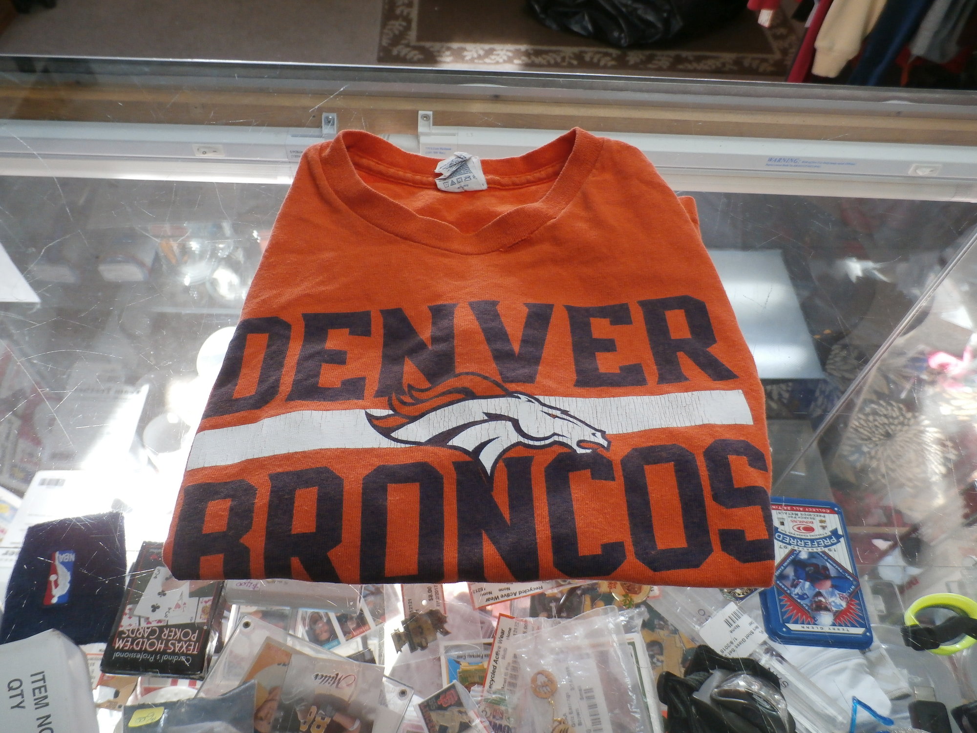 denver broncos nike drifit shirt adult large mint condition orange