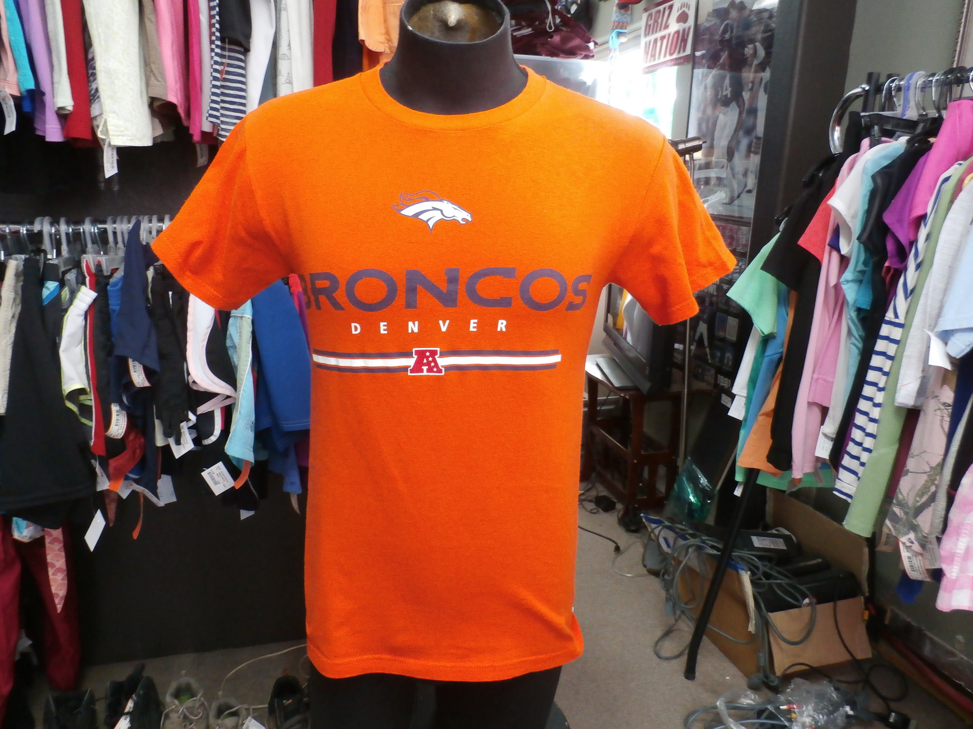 orange broncos shirt