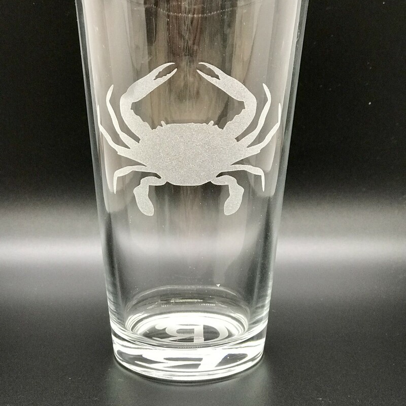 Crab Pint Glass