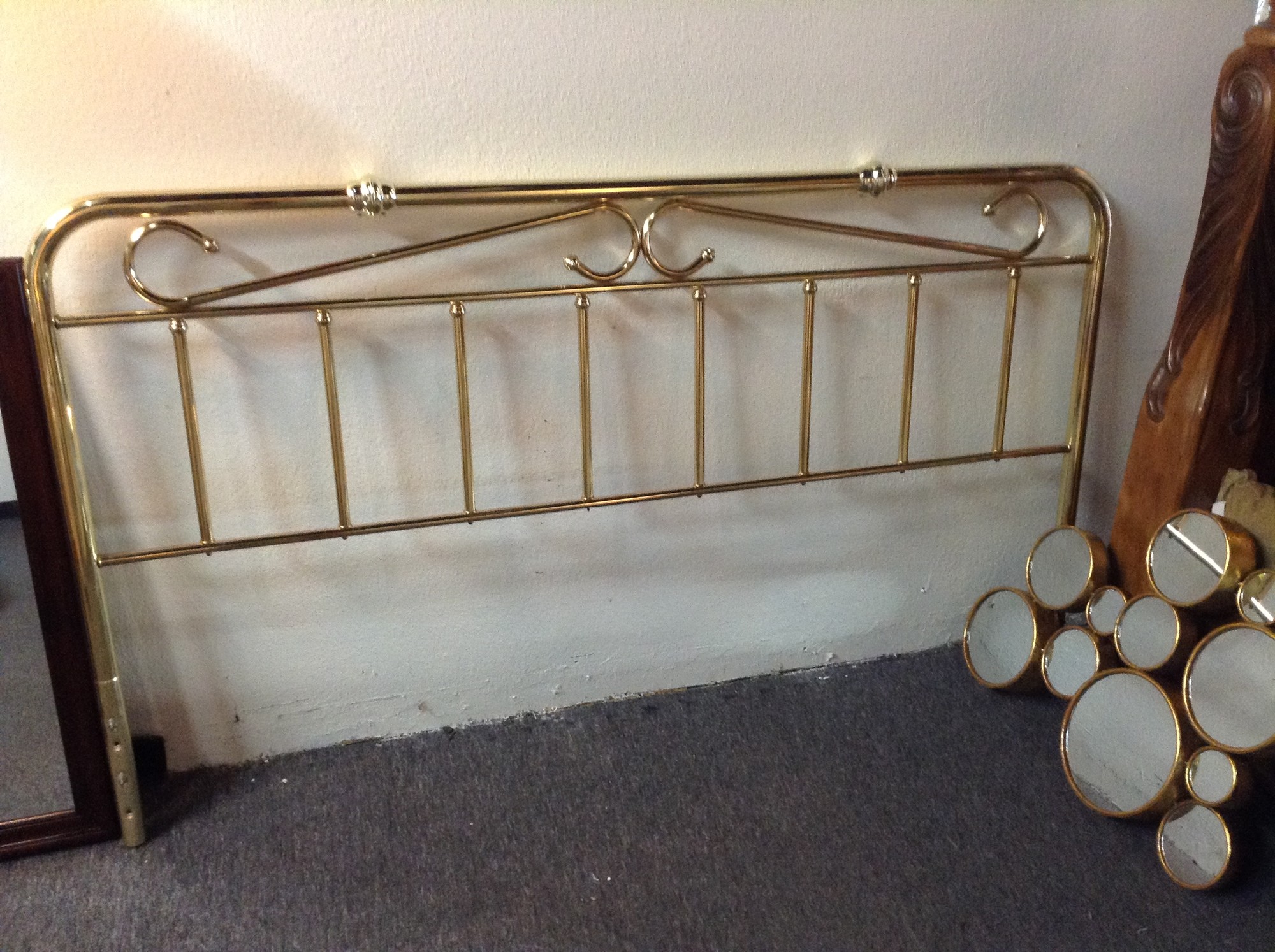 King Brass Headboard Chic & Cozy Consignment Furniture