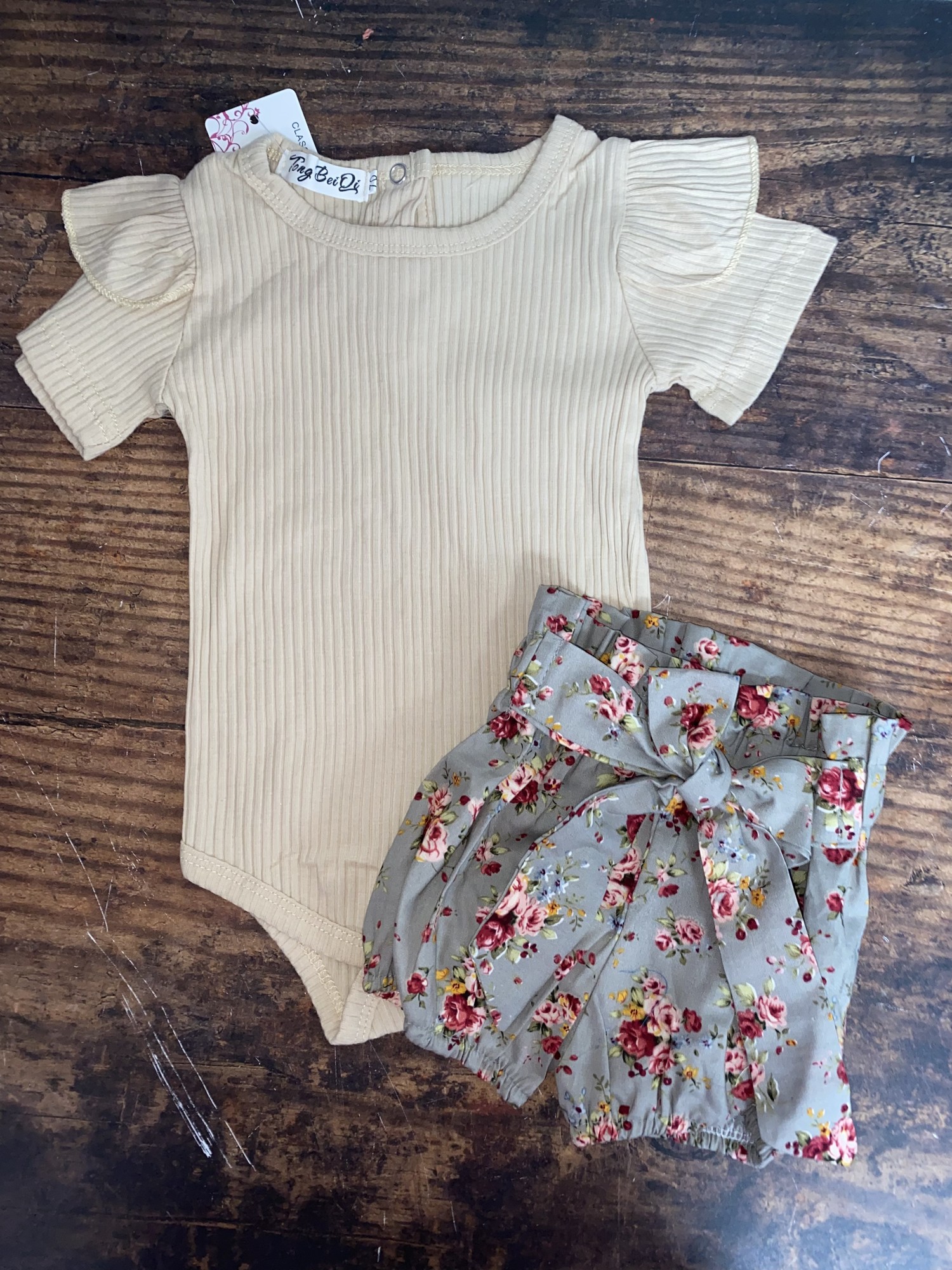 6m Tan Floral 2 Pc Set The Plaid Pecan