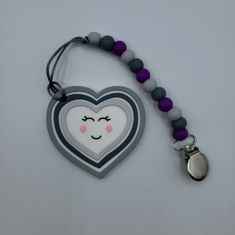 M + C Creations, Grey, Size: Heart