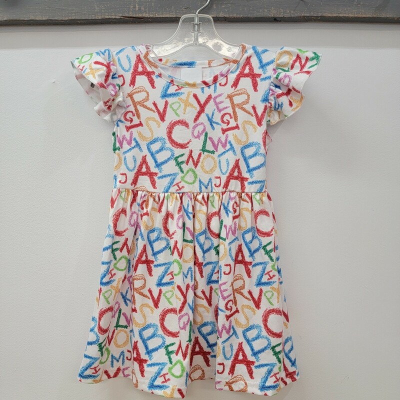 Alphabet Print Dress, *NEW*, Size: 4T