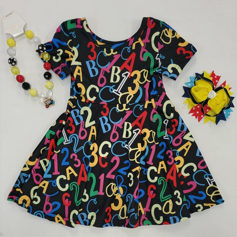 Alphabet Print Dress, *NEW*, Size: 6