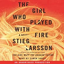 Audio
Stieg Larsson
The Girl Who Played With Fire
Mystery Thriller

The electrifying follow-up to the phenomenal best seller The Girl with the Dragon Tattoo (\"An intelligent, ingeniously plotted, utterly engrossing thriller\" The Washington Post), and this time it is Lisbeth Salander, the troubled, wise-beyond-her-years genius hacker, who is the focus and fierce heart of the story.
Mikael Blomkvist, crusading journalist and publisher of the magazine Millennium, has decided to publish a story exposing an extensive sex trafficking operation between Eastern Europe and Sweden, implicating well-known and highly placed members of Swedish society, business, and government.

On the eve of publication, the two reporters responsible for the story are brutally murdered. But perhaps more shocking for Blomkvist: the fingerprints found on the murder weapon belong to Lisbeth Salander.

Now, as Blomkvist, alone in his belief in her innocence, plunges into his own investigation of the slayings, Salander is drawn into a murderous hunt in which she is the prey, and which compels her to revisit her dark past in an effort to settle with it once and for all.