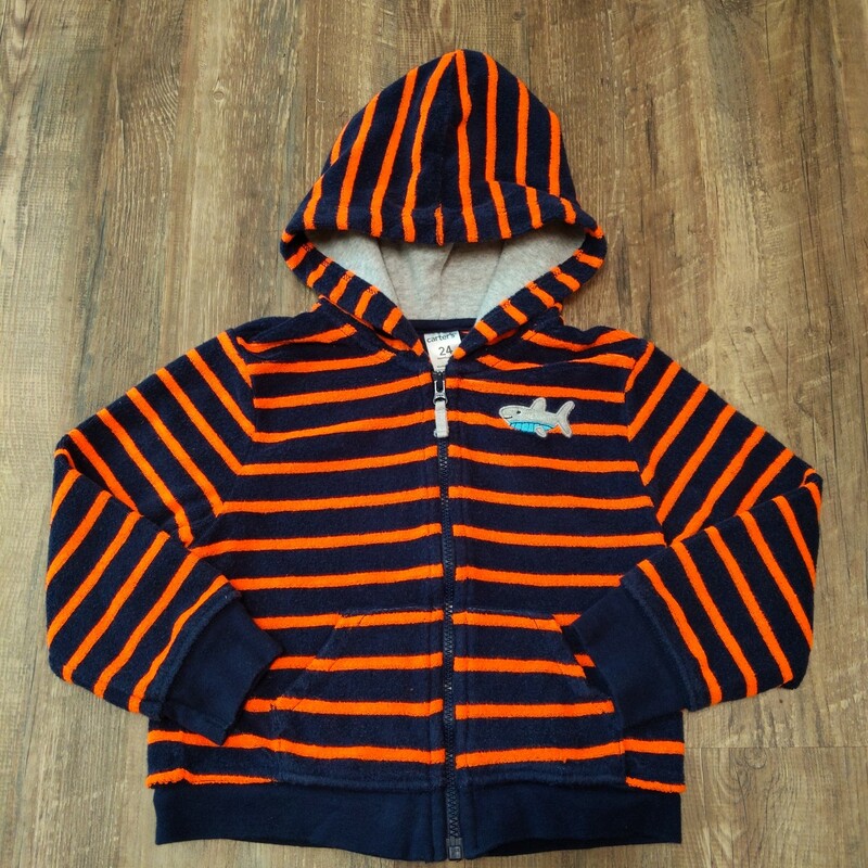 Carters Shark Sweater, Orange, Size: Baby 24m