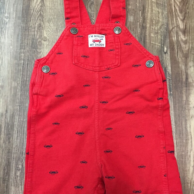 Carters Car Overalls, Red, Size: Baby 12M