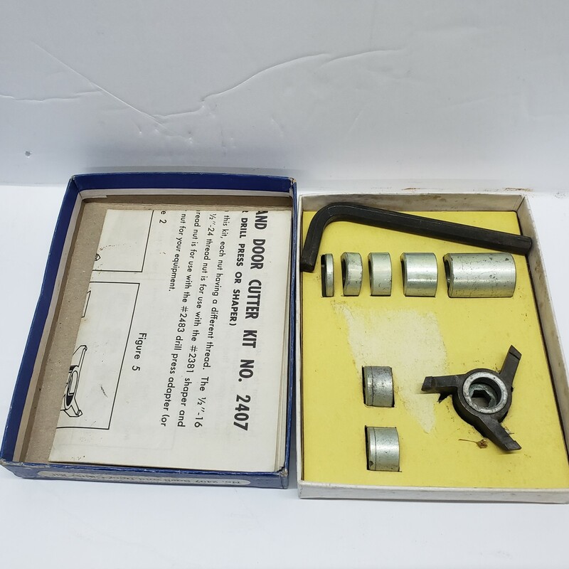 Sash & Door Cutter Kit, In Box, Size: No 2407