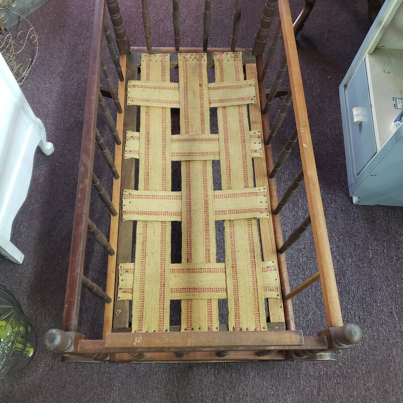 Vtg Baby Cradle, Wood