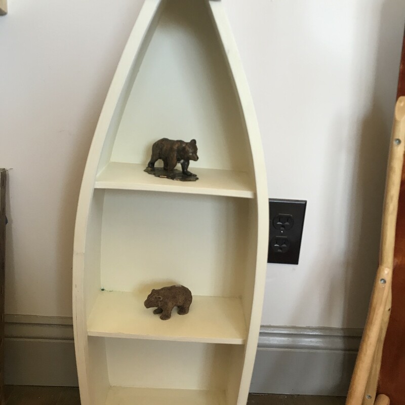 Wood Canoe Boat Shelf

 Size: 29x9in.