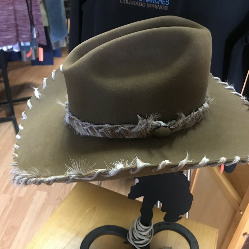 Cowhide Trim Hat