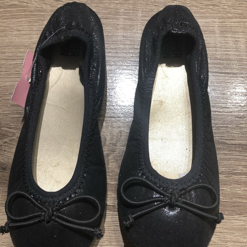 Harper Canyon Flat Shoes, Black, Size: 10.5T