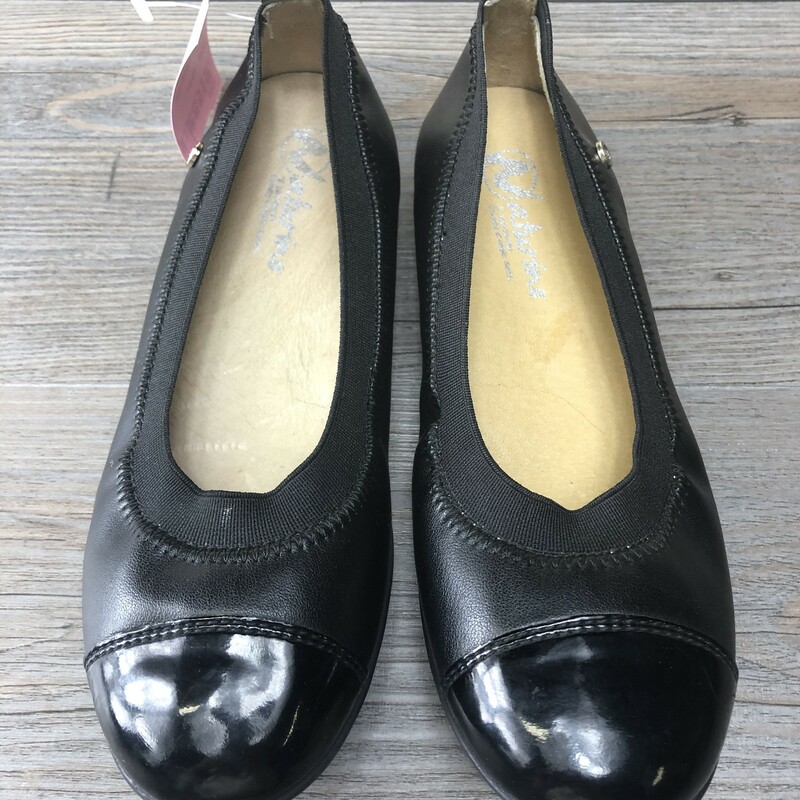 Naturino Flat Shoes, Black, Size: 13.5Y