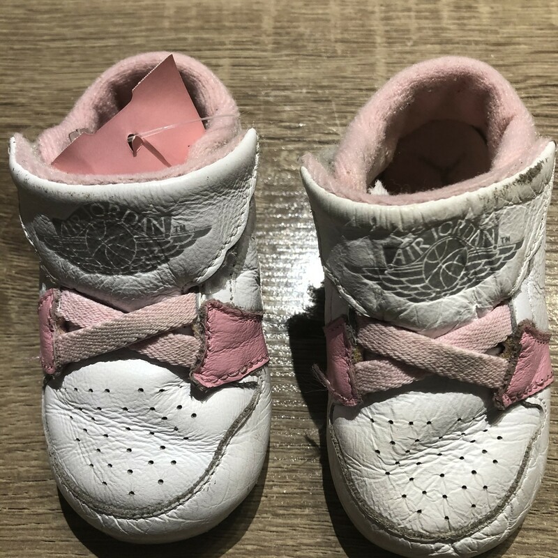 Jordan Infant Shoes, White/pi, Size: 3T