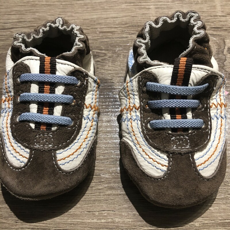 Robeez Infant Shoes, Brown, Size: 0-6M