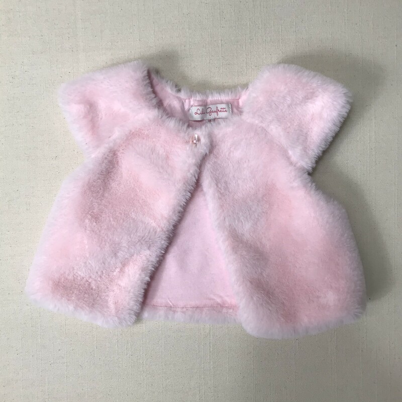 Lili Gaufrette Fleece Ves, Pink, Size: 18M