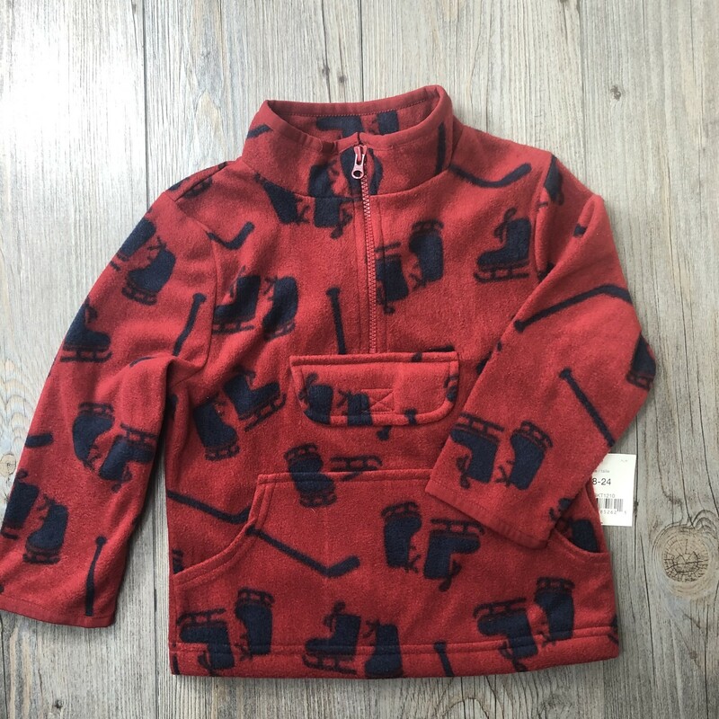 Joe Fresh Fleece Sweater, Red, Size: 18-24M
NEW  with tag