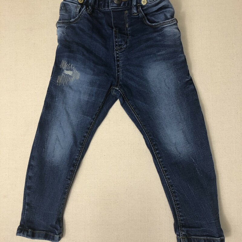Zara Baby Boy Jeans, Blue, Size: 2-3Y
Adjustable Waist