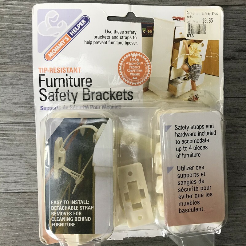 Furniture Safety Brackets, White, Size: New