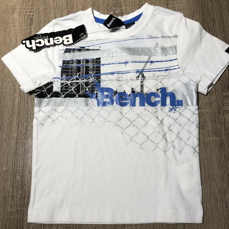 Bench T Shirt, Wht/blue, Size: 2-3Y
New with tag