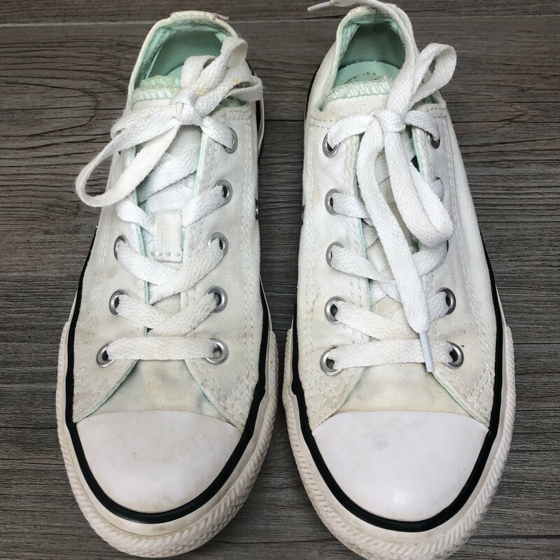 Converse Sneaker Shoes, White/te, Size: 1Y
