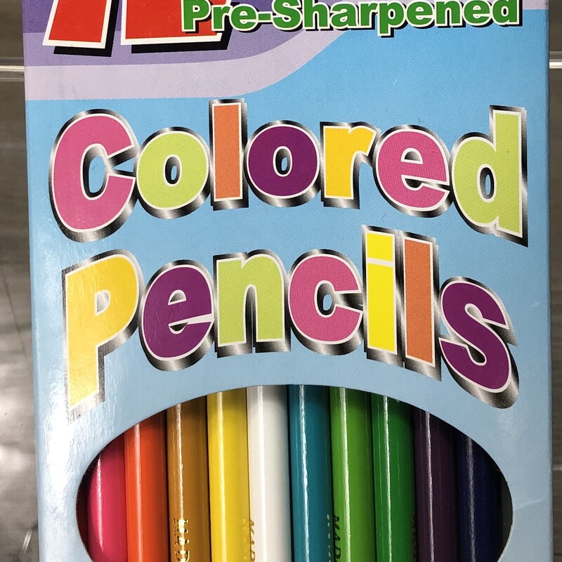 Colored Pencils, Multi, Size: 12pcs