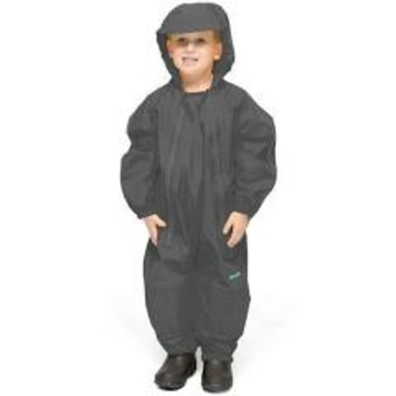 Splashy Rain Suit, Grey, Size: 6-12M

NEW!
100 % Waterproof
Two Zippers!
Daycare Friendly Design
Fits Large