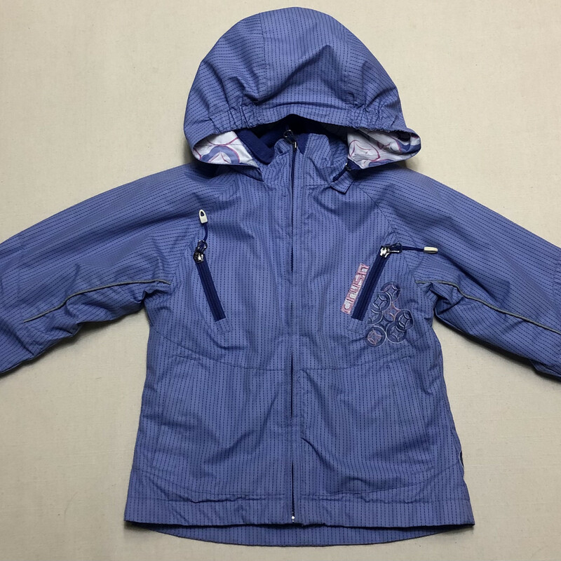Crush Fleece Lined Jacket, Purple, Size: 4Y