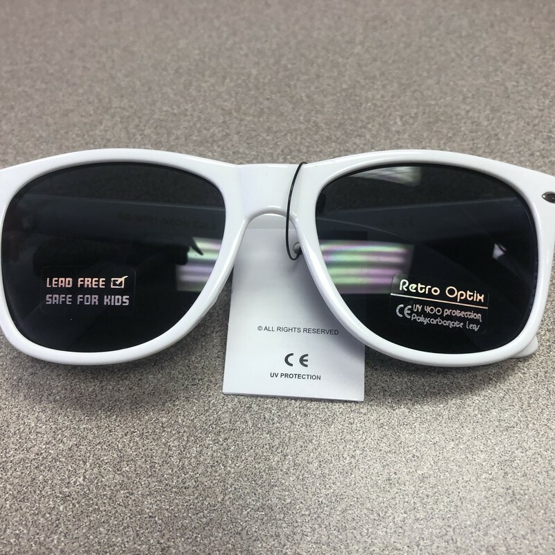 Glossy Sunglasses - NEW!, White, Size: 4-7 Years