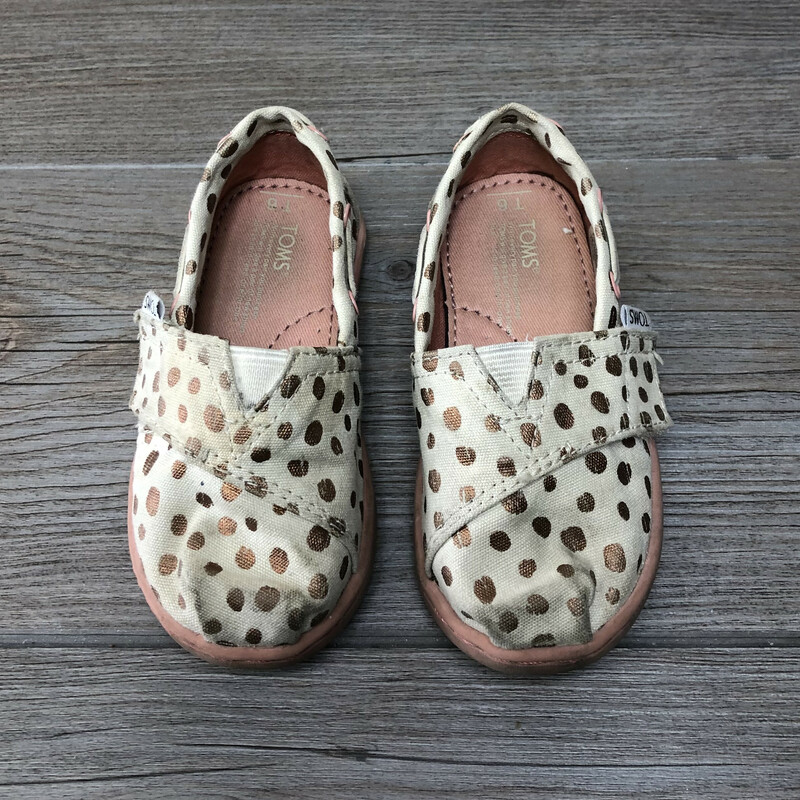 Toms Slip On Shoes, Polka, Size: 6T
