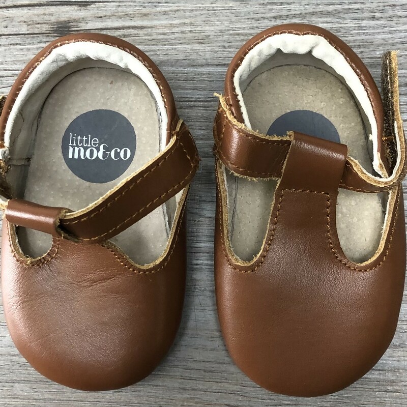 Little Mo&co Infant Shoes, Brown, Size: Newborn