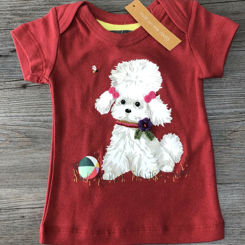 Milk On The Rocks Shirt, Red, Size: 12M
New