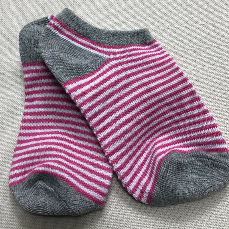 Striped Socks, Pink, Size: 4-5Y