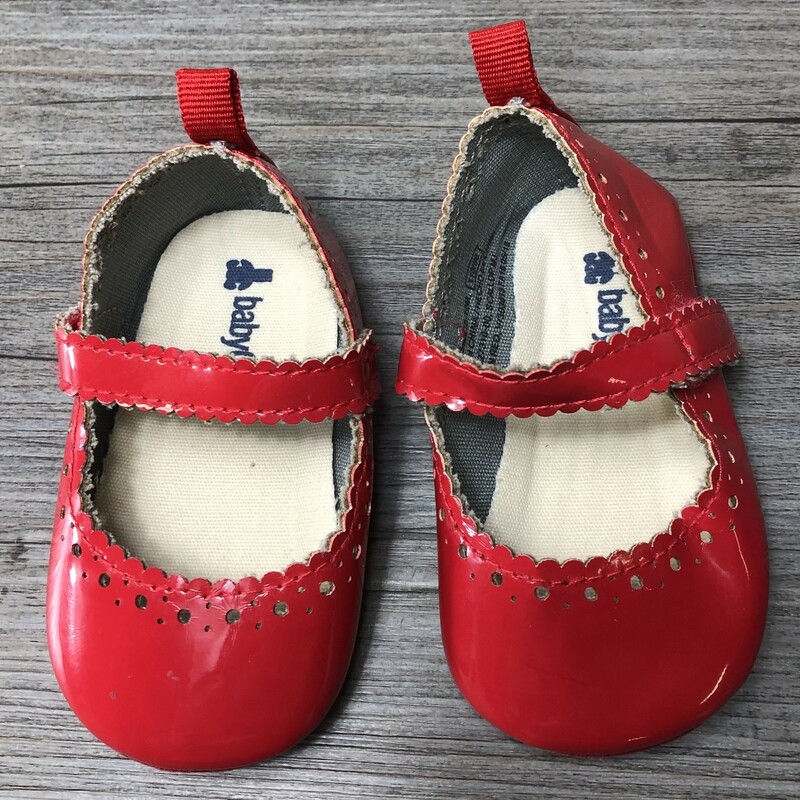 Baby Gap Flat Shoes, Red, Size: 6-12M