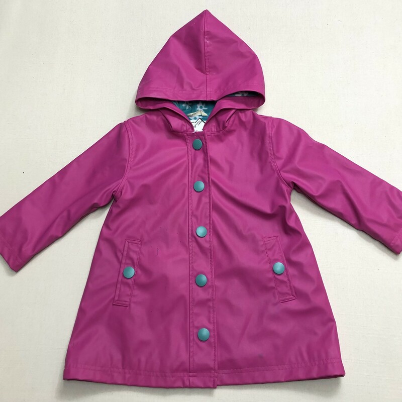 Hatley Lined Rain Jacket, Pink, Size: 3Y