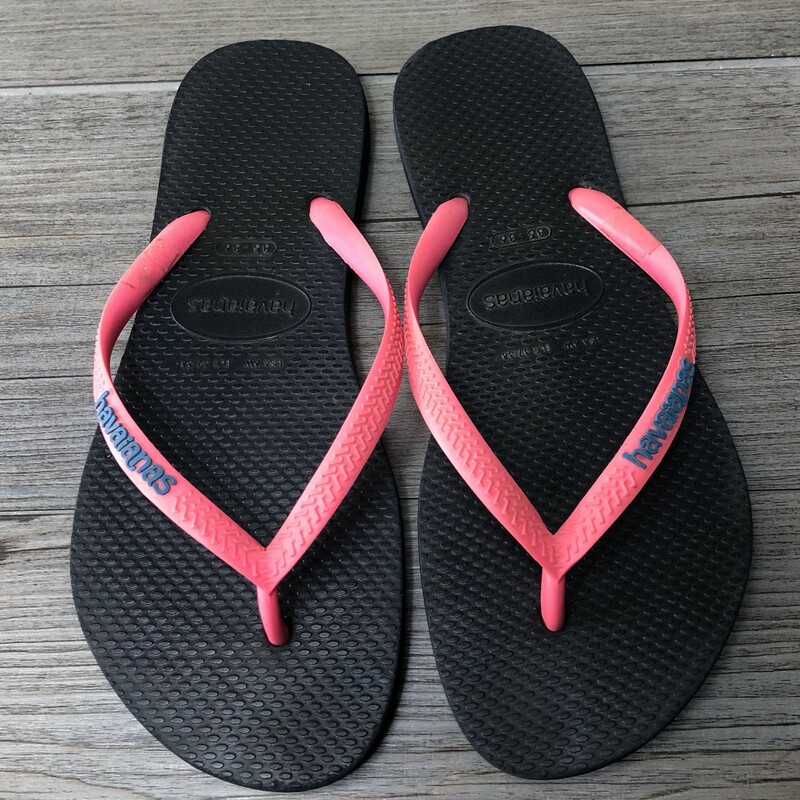 Havaianas Flip Flop, Blk/pink, Size: 6Y