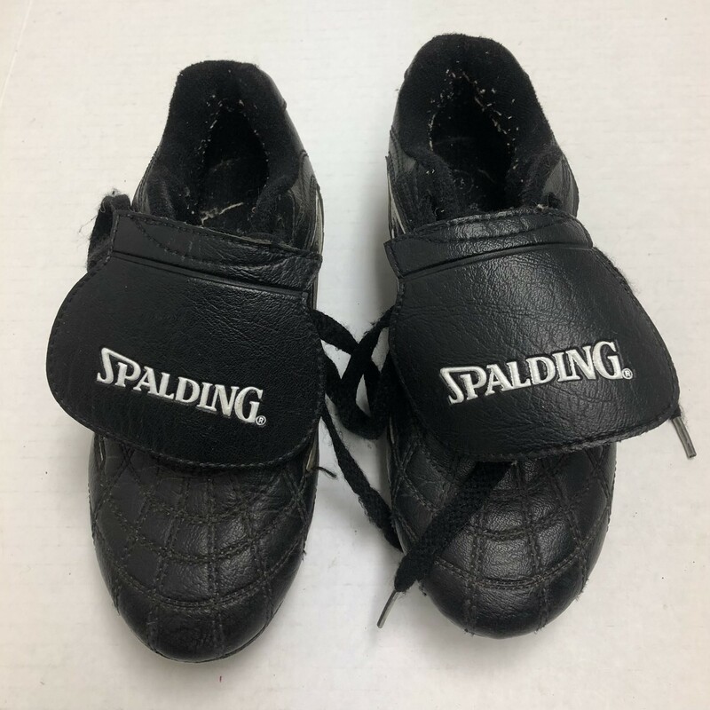 Spalding Soccer Shoes, Black, Size: 13Y