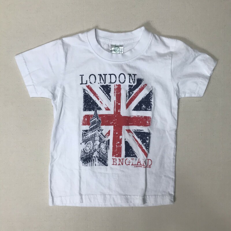 T Shirt London, White, Size: 3-4Y