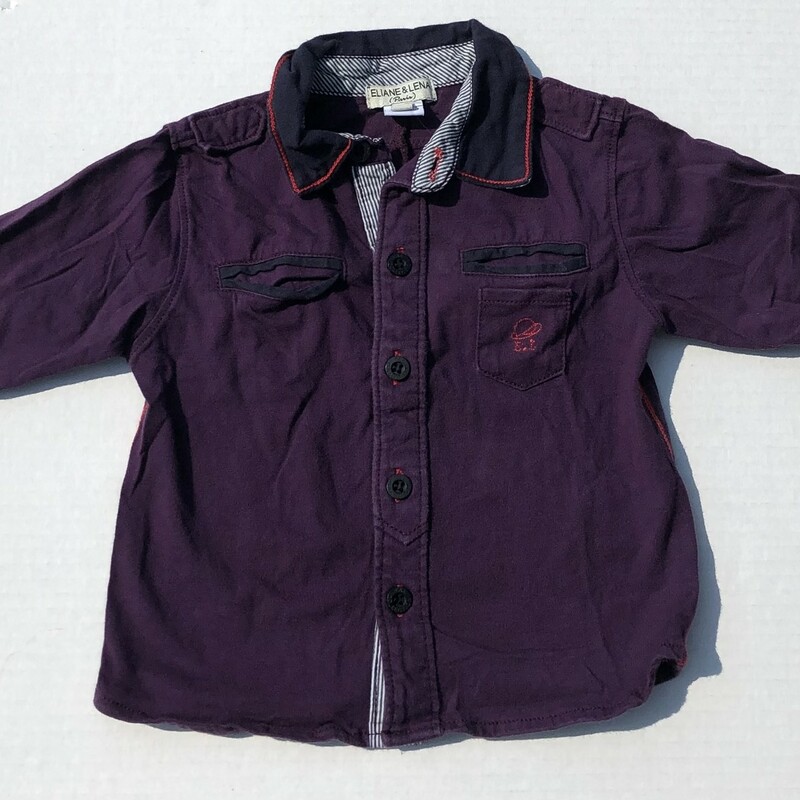 Eliane& Lena Shirt, Purple, Size: 6M