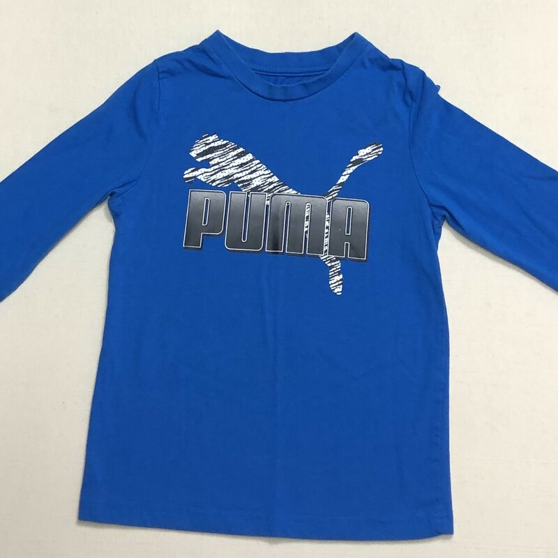 Puma T Shirt LS, Blue, Size: 8Y