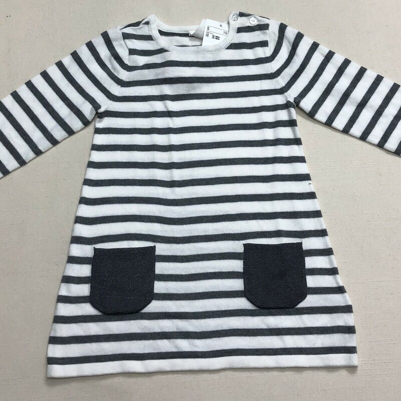 H&M Knit Dress, Striped, Size: 12-18M